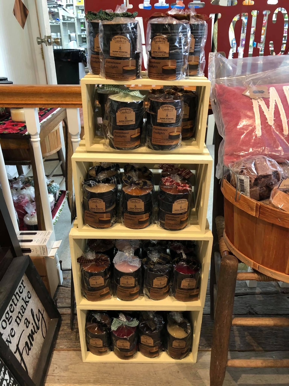 Candle crates and curated finds at the Byrdstown store
